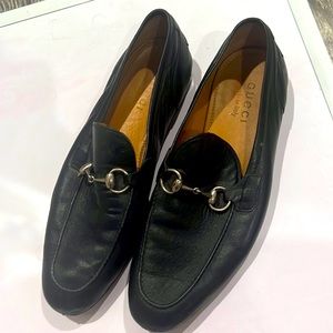 Black Gucci loafers